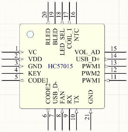 HC57015 15wÎÞÏß¿ì³äоƬ¹Ü½Å·ÖÅä