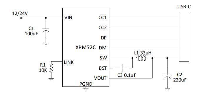 XPM52C 35WË«C¿ÚPD¿ì³äÓ¦Óõç·