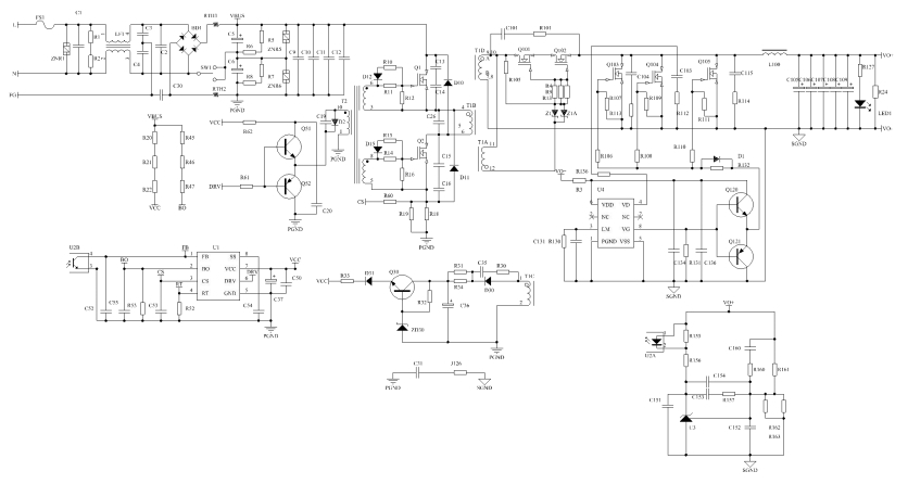 12V20A¿ª¹ØµçÔ´·½°¸µç·ÔÀíͼ