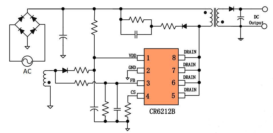 CR6212B µäÐÍÓ¦Óõç·ͼ